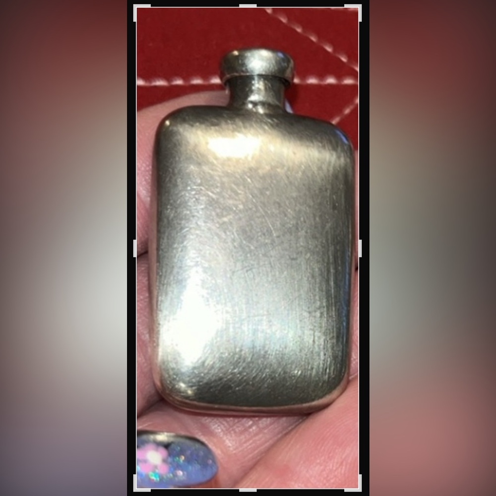 #856-Vintage 1/2 oz Sterling (1920’s) 925 sterling Silver Perfume Bottle 1/2 oz